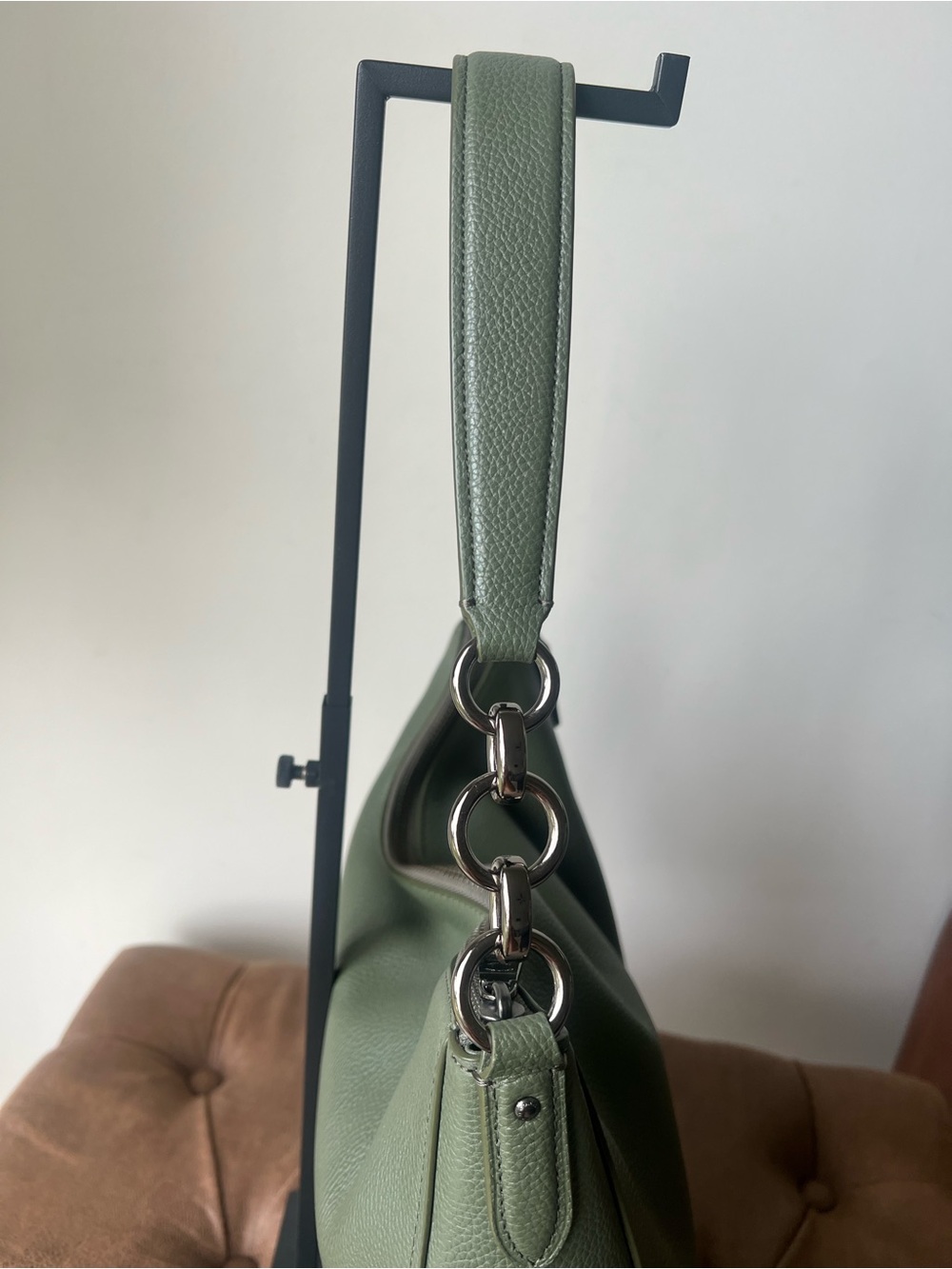Coach Pebbled Leather Hobo Bag in Olive Surplus Green Style F33000 - Picture 7 of 14